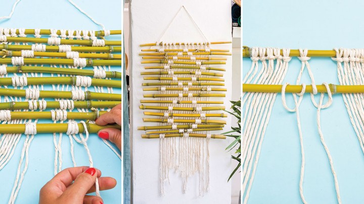 Elegáns bambuszos DIY fali dekoráció: 1,5 óra alatt könnyedén elkészíthető