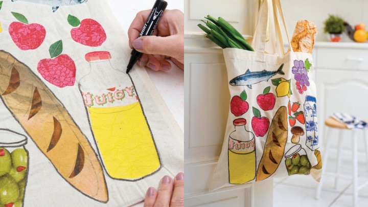 DIY bevásárlótáska szalvétatechnikával: szuper kiegészítő a mindennapokra